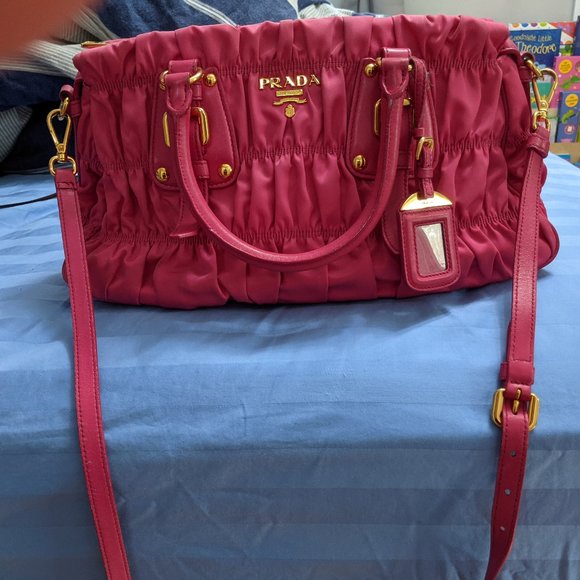 Prada hot pink handbag pocketbook purse - Picture 1 of 5